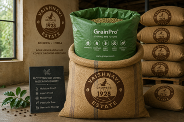 Why Vaishnavi Estate Uses GrainPro Bags for Coffee Cherry Storage