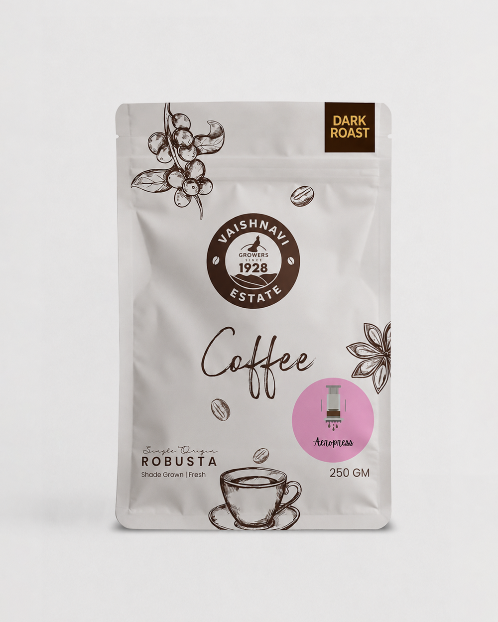 Aeropress Coffee | Dark Roast · Single Origin Coorg Robusta