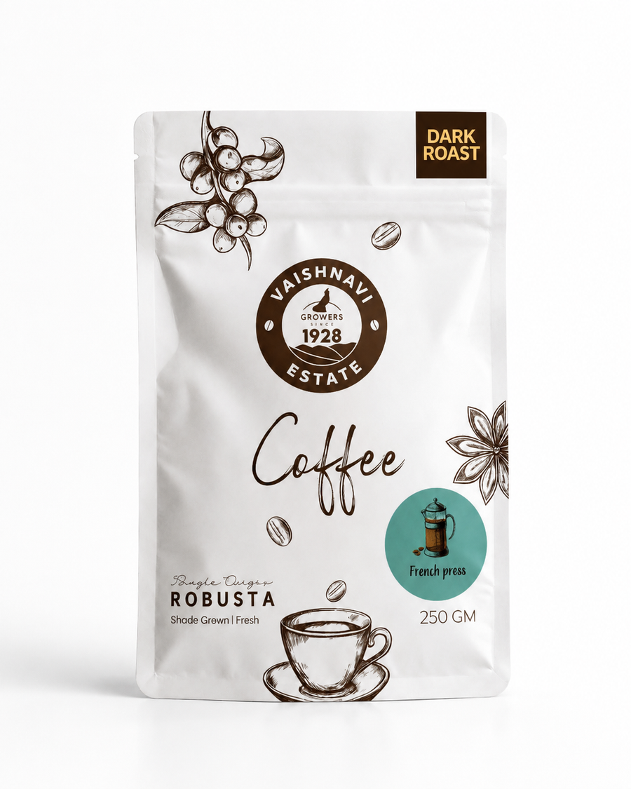 French Press Coffee | Dark Roast · Single Origin Coorg Robusta