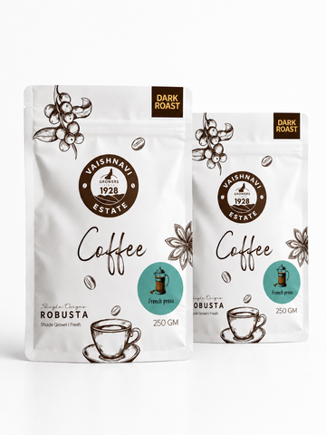 French Press Coffee | Dark Roast · Single Origin Coorg Robusta