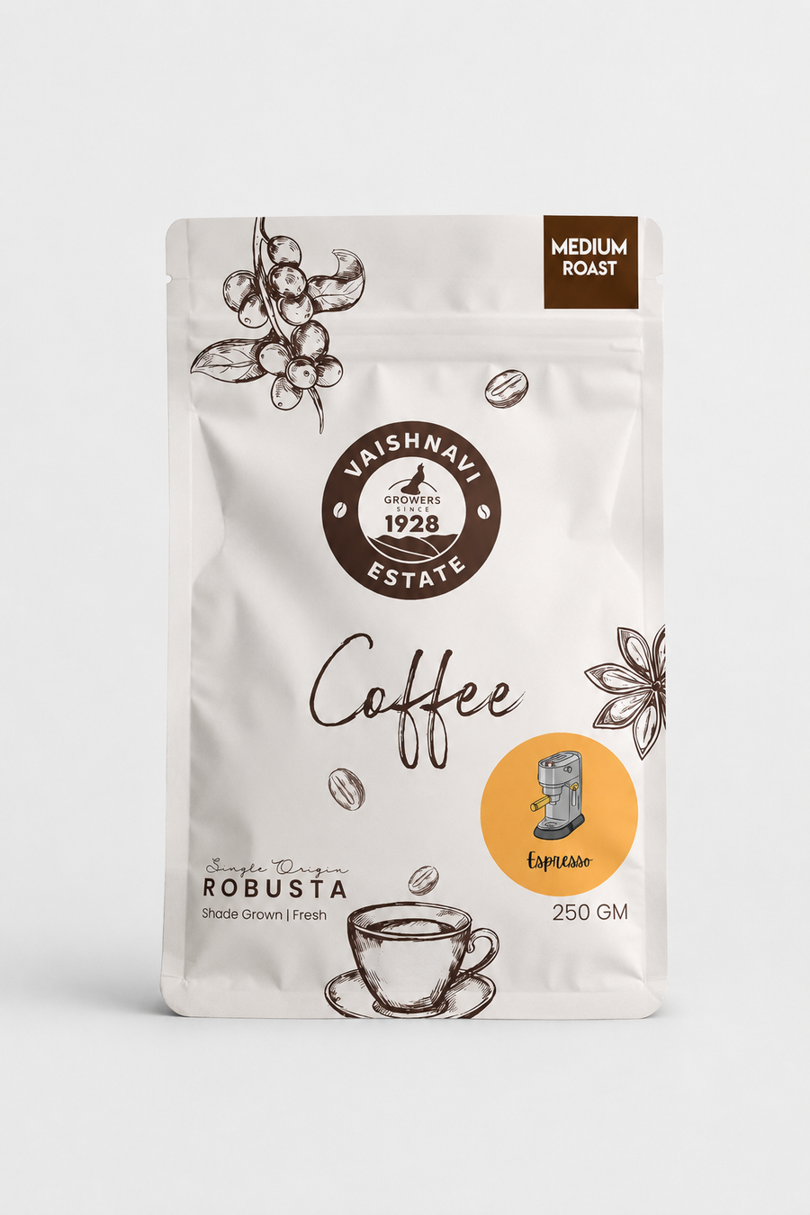Espresso Coffee | Medium Roast · Single Origin Coorg Robusta